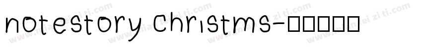 notestory christms字体转换